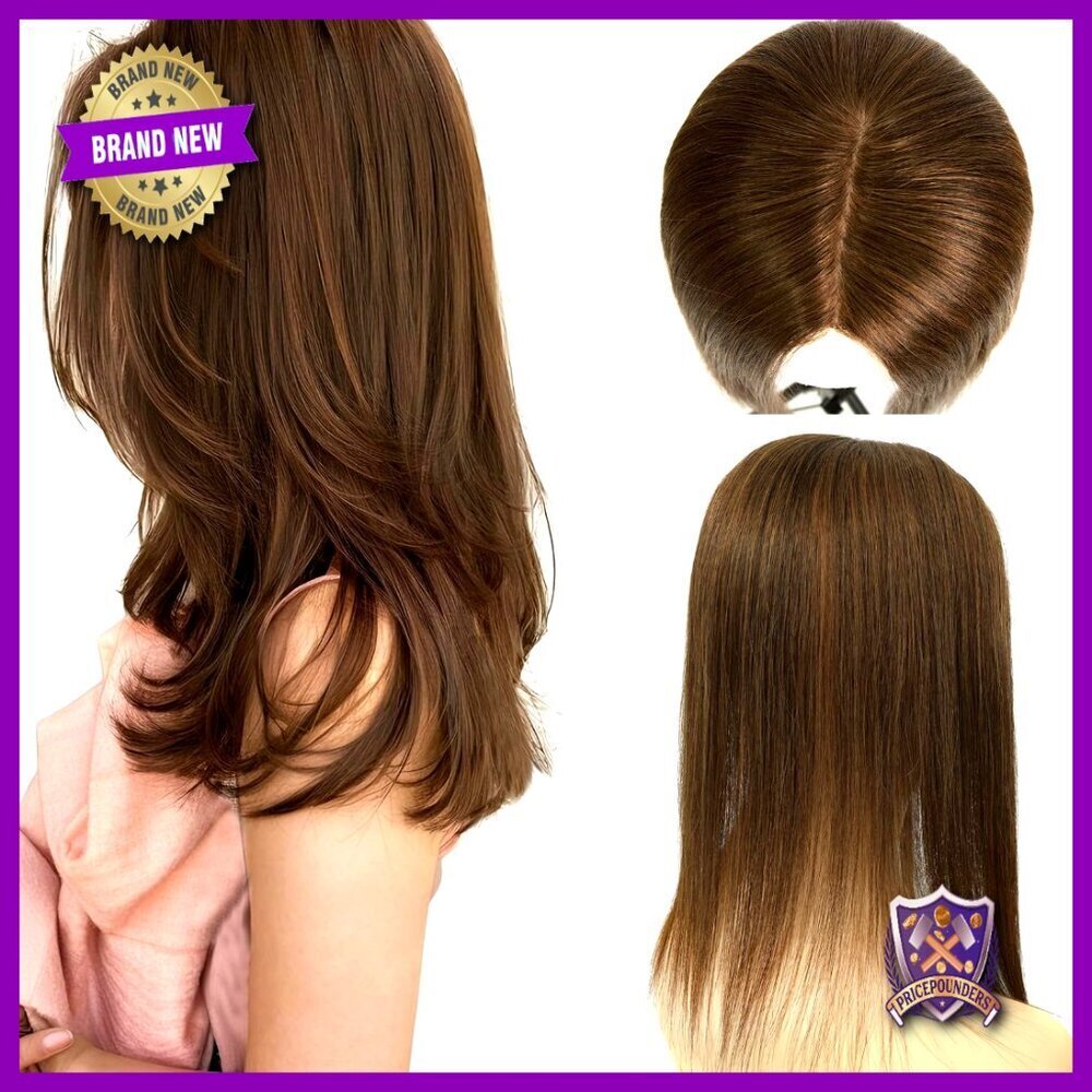 Silk Base Human Hair Topper 16 Inch Length 130% Density Natural Looking